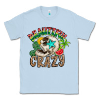 Dusty Blue Beautiful Crazy Summer Classic Tee - CowhideDigitalArt