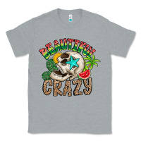 Heather Grey Beautiful Crazy Summer Classic Tee - CowhideDigitalArt
