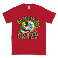 Red Beautiful Crazy Summer Classic Tee - CowhideDigitalArt