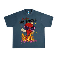 Midnight Navy i prefer my books extra spicy Urban Heavy Tee - MaliasSmallBusiness
