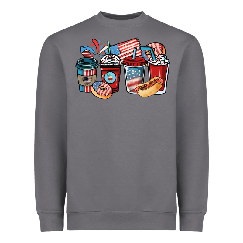 4th Of July Coffee Cups Heavyweight Sweatshirt by NancyCooperArtShop | Teevron