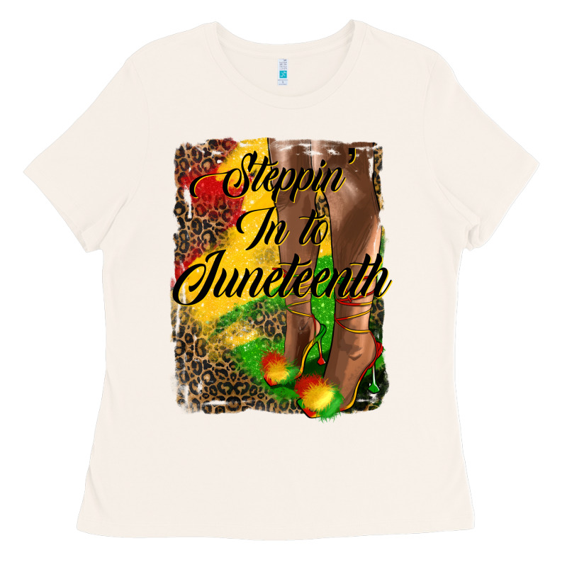 Steppin' In To Juneteenth Ladies Tee by HRA Design Shop | Teevron