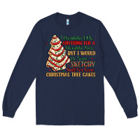 Navy sketchy stuff for some christmas tree cakes Long Sleeve Tee - MaliasSmallBusiness