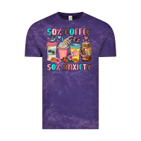 Cloud Purple half teacher half coffee Vintage Tee - JahusDesignShop