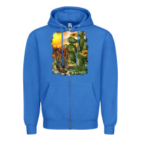 True Royal western boots with cactus and desert Zipper Hoodie - RanaPortraitStore