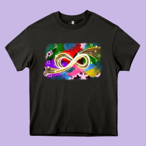 Infinity Symbol Autism Heavy Core Tee Designed By Jahusdesignshop