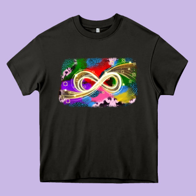 Infinity Symbol Autism Heavy Core Tee Designed By Jahusdesignshop