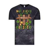 Cloud Black not lucky just really blessed malia Vintage Tee - MaliasSmallBusiness