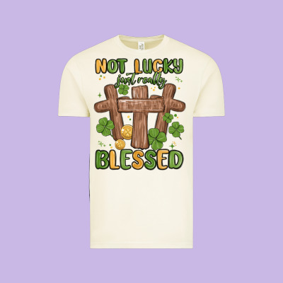 Not Lucky Just Really Blessed Malia Vintage Tee Designed By Maliassmallbusiness