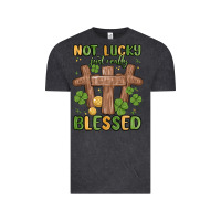 Vintage Black not lucky just really blessed malia Vintage Tee - MaliasSmallBusiness