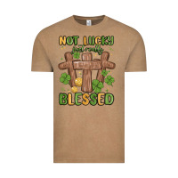 Vintage Coffee not lucky just really blessed malia Vintage Tee - MaliasSmallBusiness