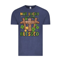 Vintage Denim not lucky just really blessed malia Vintage Tee - MaliasSmallBusiness