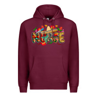 Burgundy cinco de mayo nurse Premium Hoodie - CowGirlArtShop