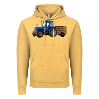 Vintage Mustard Farm Tractor Vintage Hoodie - RanaPortraitStore