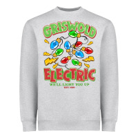 Heather Grey griswold electric christmas vacation Heavyweight Sweatshirt - MaliasSmallBusiness