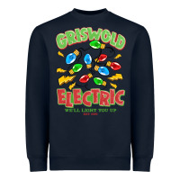 Navy griswold electric christmas vacation Heavyweight Sweatshirt - MaliasSmallBusiness