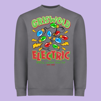 Griswold Electric Christmas Vacation Heavyweight Sweatshirt Designed By Maliassmallbusiness
