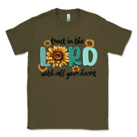 Army Green trust in the lord with all your heart Classic Tee - MaliasSmallBusiness