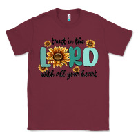 Burgundy trust in the lord with all your heart Classic Tee - MaliasSmallBusiness