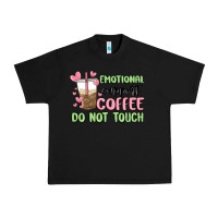 Black emotional support coffee do not touch Urban Heavy Tee - MaliasSmallBusiness