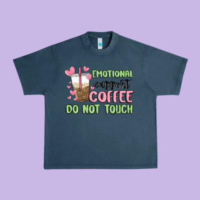 Emotional Support Coffee Do Not Touch Urban Heavy Tee Designed By Maliassmallbusiness