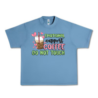 Pebble Blue emotional support coffee do not touch Urban Heavy Tee - MaliasSmallBusiness