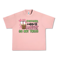 Salmon emotional support coffee do not touch Urban Heavy Tee - MaliasSmallBusiness