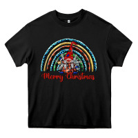 Black merry christmas gnomes   rainbow Heavy Core Tee - BarkalooDesign