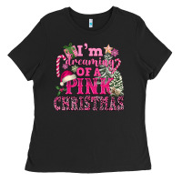 I Am Dreaming Of A Pink Christmas Ladies Tee | Teevron