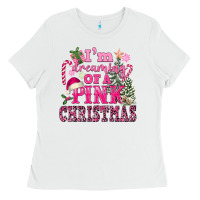 White I Am Dreaming Of A Pink Christmas Ladies Tee - FaDigitalArtStudio