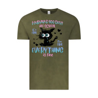 Vintage Olive i survived 100 days of school cat Vintage Tee - MaliasSmallBusiness