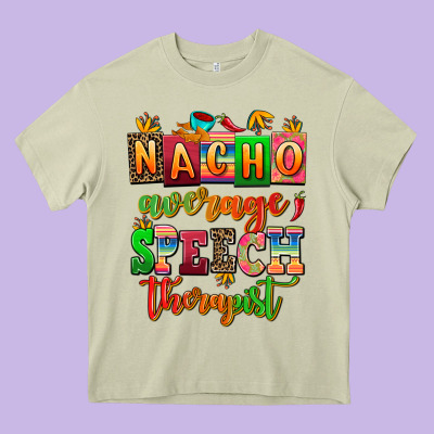 Nacho Average Speech Therapist Heavy Core Tee Designed By Adodesignshop
