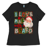 Black I Love A Man With A Beard Ladies Tee - FaDigitalArtStudio