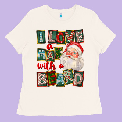 I Love A Man With A Beard Ladies Tee Designed By Fadigitalartstudio