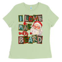 Matcha I Love A Man With A Beard Ladies Tee - FaDigitalArtStudio