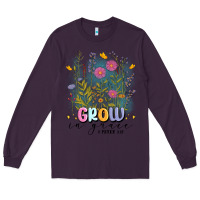 Plum grow in grace Long Sleeve Tee - MaliasSmallBusiness