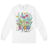 White grow in grace Long Sleeve Tee - MaliasSmallBusiness