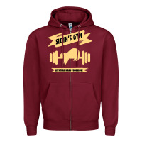 Burgundy Sloth s Gym Zipper Hoodie - Bettercallsaul