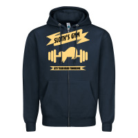 Navy Sloth s Gym Zipper Hoodie - Bettercallsaul