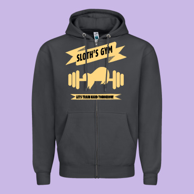 Sloth S Gym Zipper Hoodie Designed By Bettercallsaul