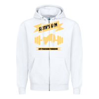 White Sloth s Gym Zipper Hoodie - Bettercallsaul