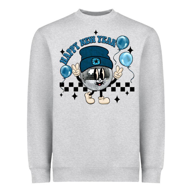 Happy New Year Disco Ball Heavyweight Sweatshirt by MaliasSmallBusiness | Teevron