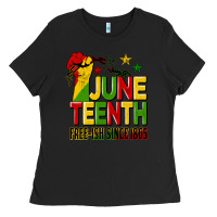 Black juneteenth fist free ish since 1865 Ladies Tee - HRA Design Shop