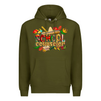 Army Green cinco de mayo school counselor Premium Hoodie - CowGirlArtShop