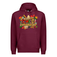 Burgundy cinco de mayo school counselor Premium Hoodie - CowGirlArtShop
