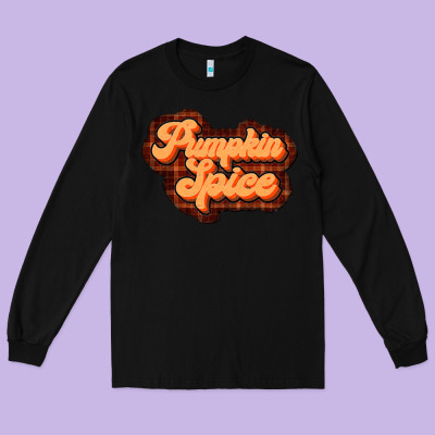 Pumpkin Spice Long Sleeve Tee Designed By Jahusdesignshop