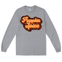 Heather Grey pumpkin spice Long Sleeve Tee - JahusDesignShop