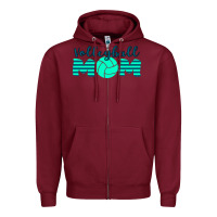 Burgundy Volleyball Mom Zipper Hoodie - Bettercallsaul