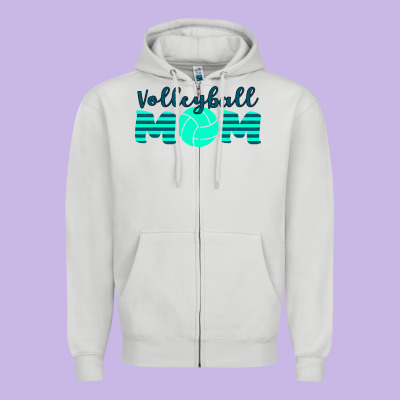 Volleyball Mom Zipper Hoodie Designed By Bettercallsaul