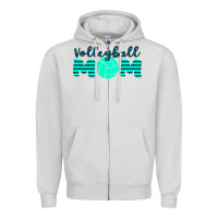 Dove Grey Volleyball Mom Zipper Hoodie - Bettercallsaul